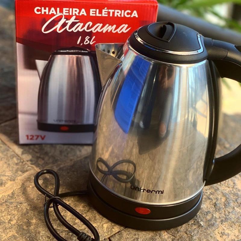 Chaleira Jarra Elétrica Unitermi Atacama Inox 110V 1.8L - Chaleira